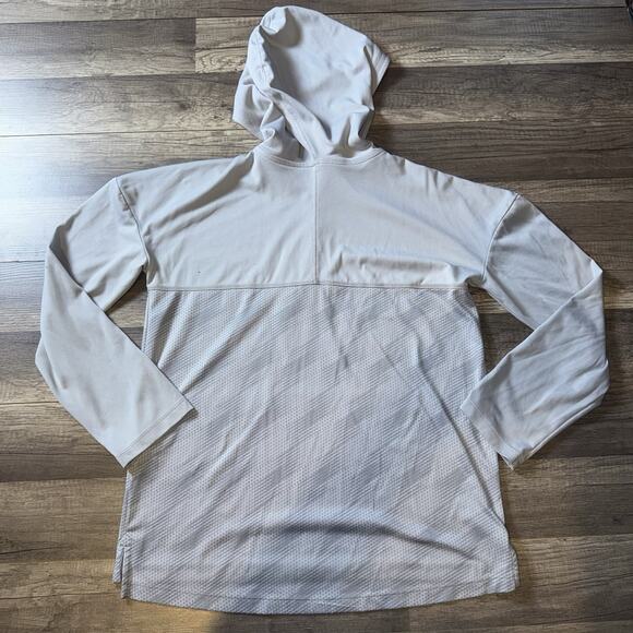 Under Armour Long Sleeve Shirt Womens Small Gray 1/4 Zip Hoodie Loose - Picture 5 of 7